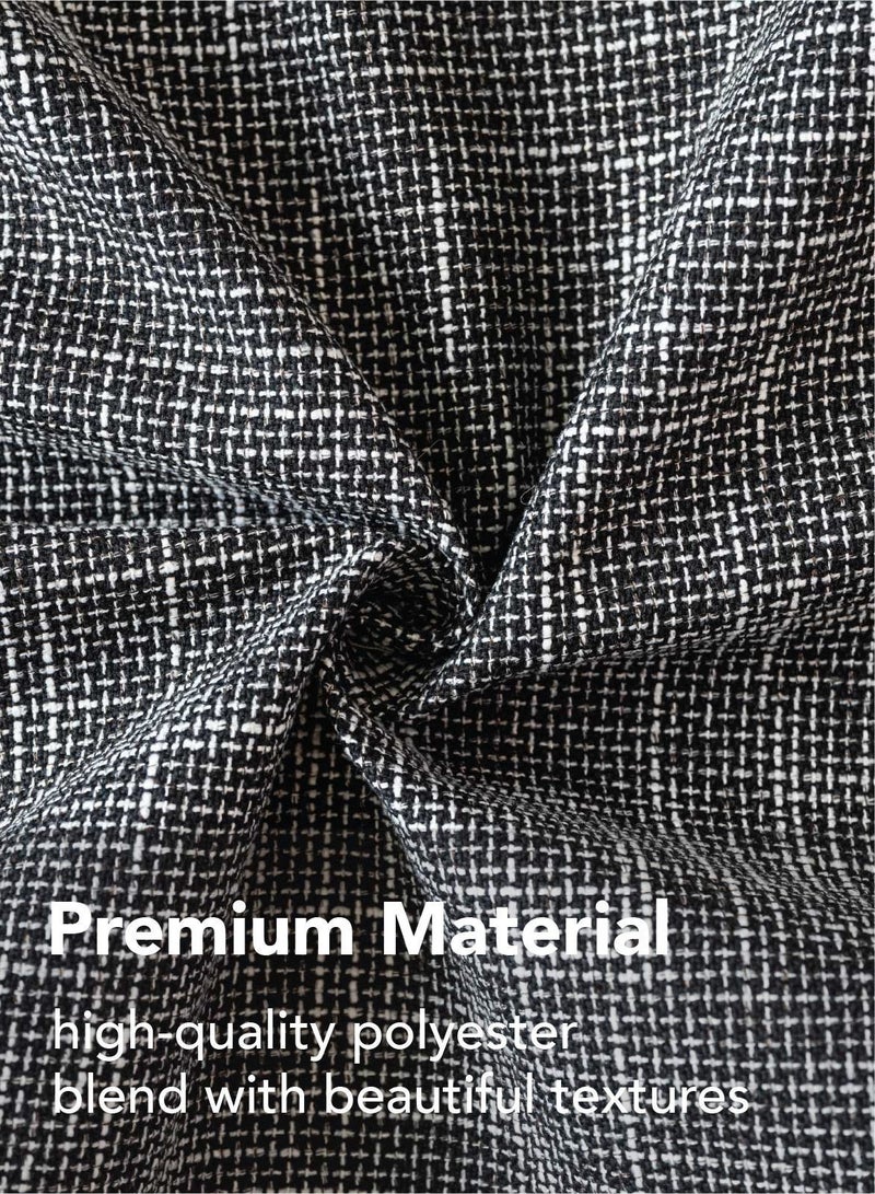 لحظة مع تقاطع للأريكة/السرير وغرفة المعيشة وديكور المنزلمجموعة من 2 غطاء وسادة زخرفي من الكتان باللون الرمادي الداكن مقاس 30 × 50 سم، أغطية وسادة بنمط المزرعة - Image 2